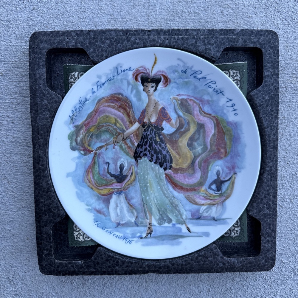 Vintage 1976‎ D'Arceau Limoges Collectors Plate "Albertine la Femme Liane 1910"